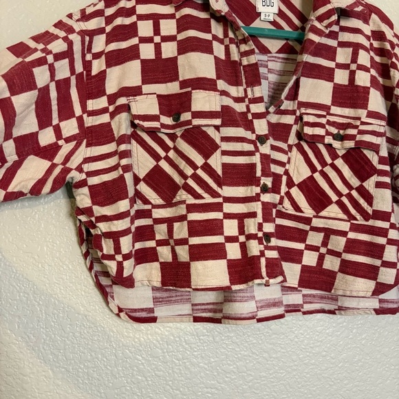 Urban outfitters BDG oversized cropped flannel top Boxy Women Small - Picture 12 of 13